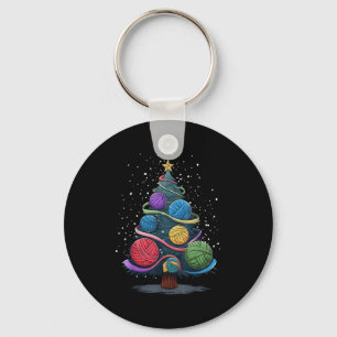 Yarn Christmas Tree  Key Ring