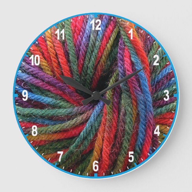 Yarn Clock "with Numbers" (Front)