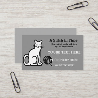 Yarn / Crochet / Knit Cat Business Card