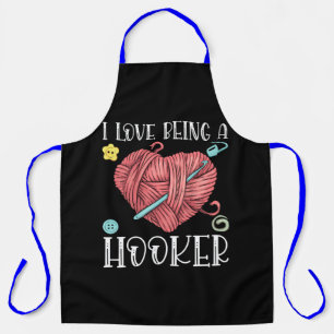 Yarn Crocheting Knitting Day Apron