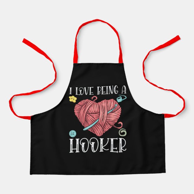 Yarn Crocheting Knitting Day Apron (Front)