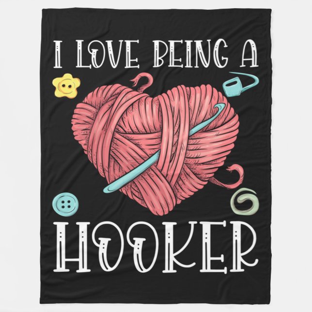 Yarn Crocheting Knitting Day Fleece Blanket (Front)