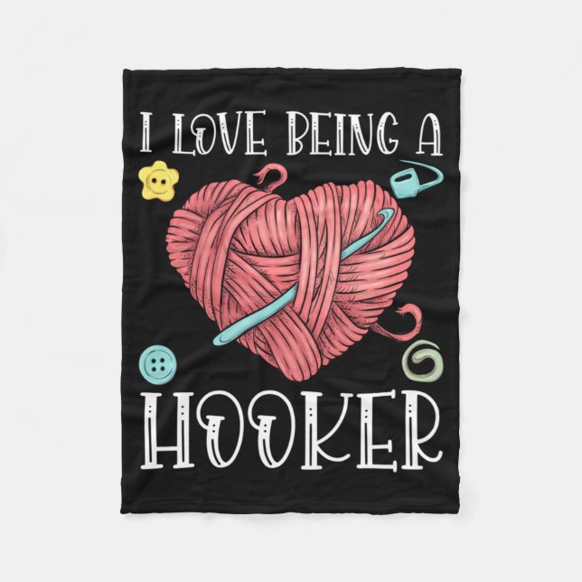 Yarn Crocheting Knitting Day Fleece Blanket (Front)