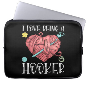 Yarn Crocheting Knitting Day Laptop Sleeve