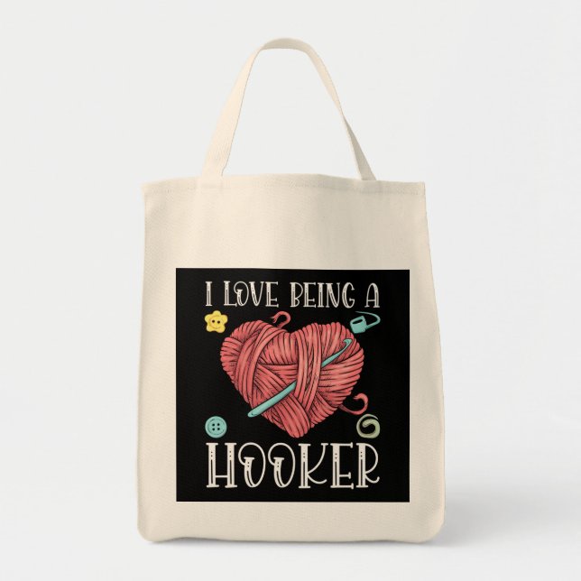 Yarn Crocheting Knitting Day Tote Bag (Front)