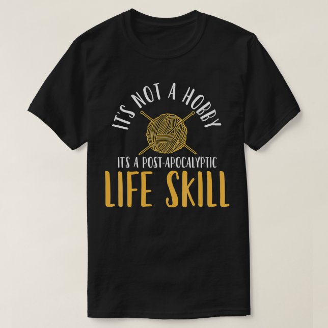 Yarn Crocheting Knitting  T-Shirt (Design Front)