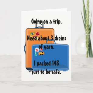 Yarn, Greeting card, Note card for knitters