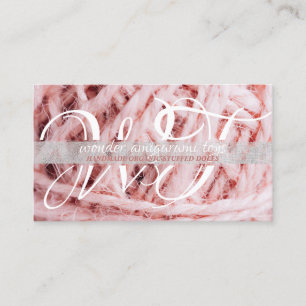 Yarn handmade crochet amigurumi knit business card