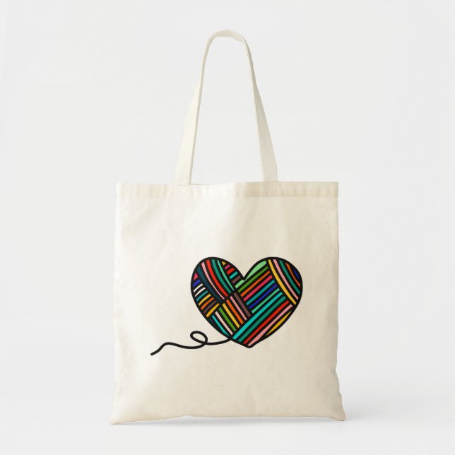Yarn Heart Tote Bag (Front)