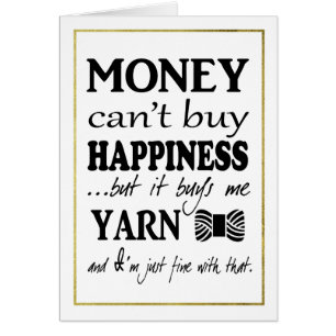 Yarn Is Happiness Faux Gold Border Crafts