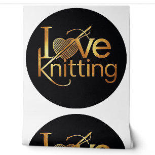 Yarn Knitter Logo I Love Knitting Advertising Wallpaper