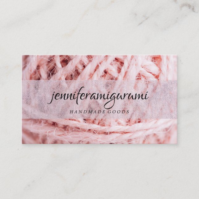 Yarn Knitting Crochet Handmade Craft amigurumi art Business Card (Front)