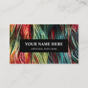 Yarn Knitting Red Green Wool Business Card