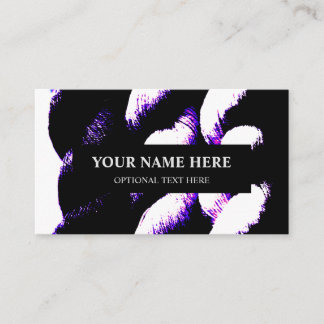 Yarn Knitting White Purple Black Business Card
