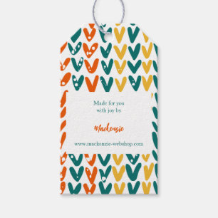 Yarn knitting wool handmade gift tags