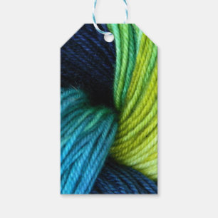 Yarn print, knitting, crochet gift tags