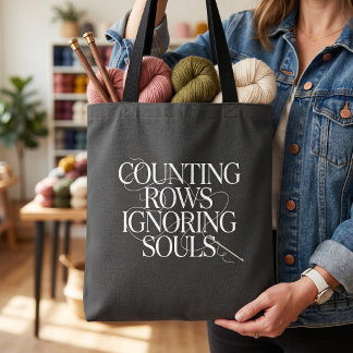 Yarn Project Bag Funny Knitters Counting Rows