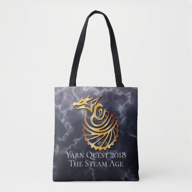 Yarn Quest The Steam Age All Over Tote Bag (Front)