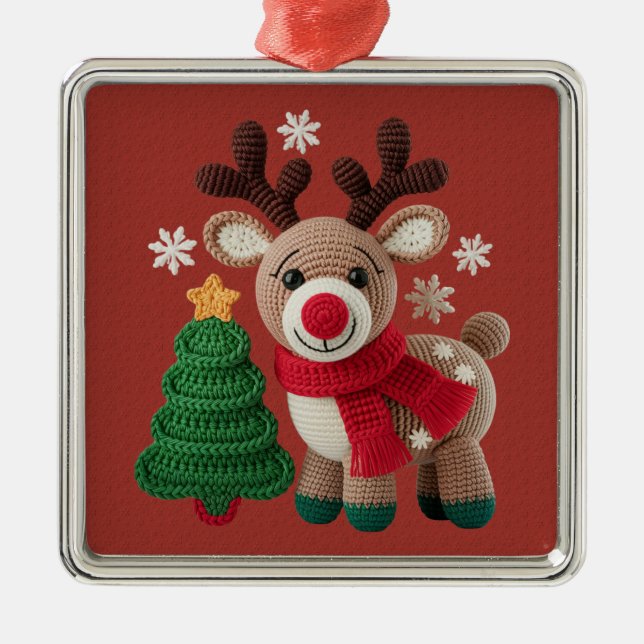 Yarn Rudolph Ornament (Front)