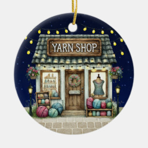 YARN Shop Ceramic Ornament
