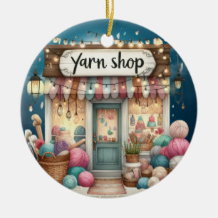 YARN Shop  Ceramic Ornament