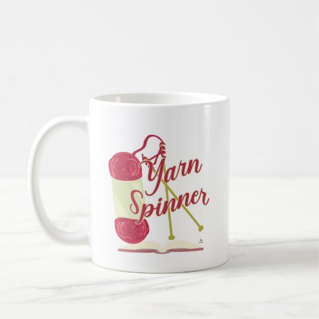  Yarn Spinner Storyteller Epic Writer Art Design Coffee Mug (Left)
