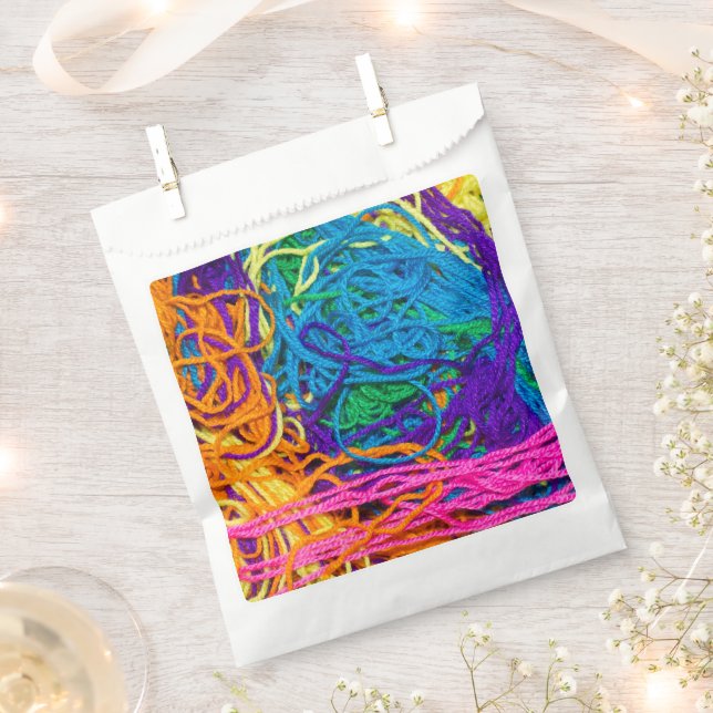 Yarn Tangles Crocheting and Knitting Photo 50-Pack Favour Bag (Clipped)