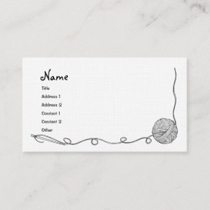 yarn, thread, & needle graphics business card