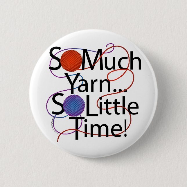 Yarn Time 6 Cm Round Badge (Front)