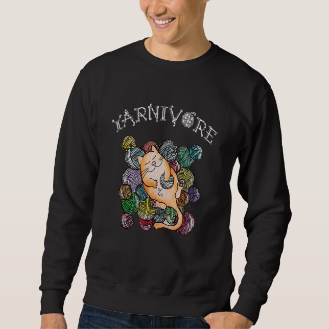 yarnivore cat sweatshirt (Front)
