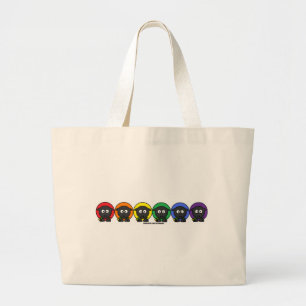 Yarnoholics Anonymous Fluffy Rainbow Sheep Large Tote Bag