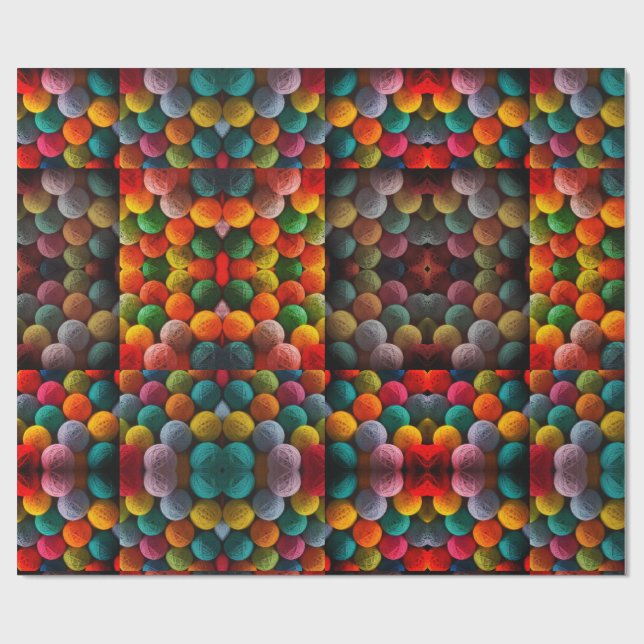 Yarns of Colour Retirement Crafts Theme Wrapping Paper (Flat)