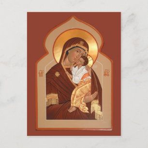 Yaroslavl' Mother of God Prayer Card