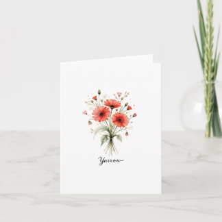 Yarrow Floral Blank Note Card