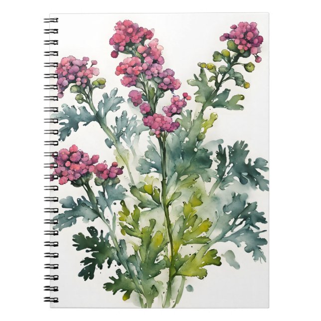 Yarrow - Watercolor flowers Notebook (Front)