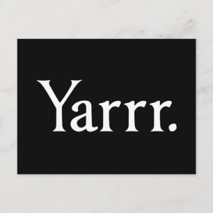 Yarrr Pirate Postcard