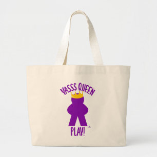 Yas Queen Play Epic Board Game Life Large Tote Bag
