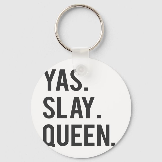 Yas Slay Queen Print Key Ring (Front)