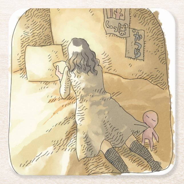 Yasayaji Square Paper Coaster (Front)