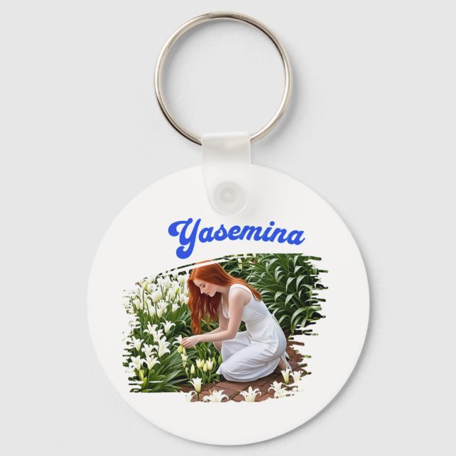 "Yasemina"  Key Ring (Front)