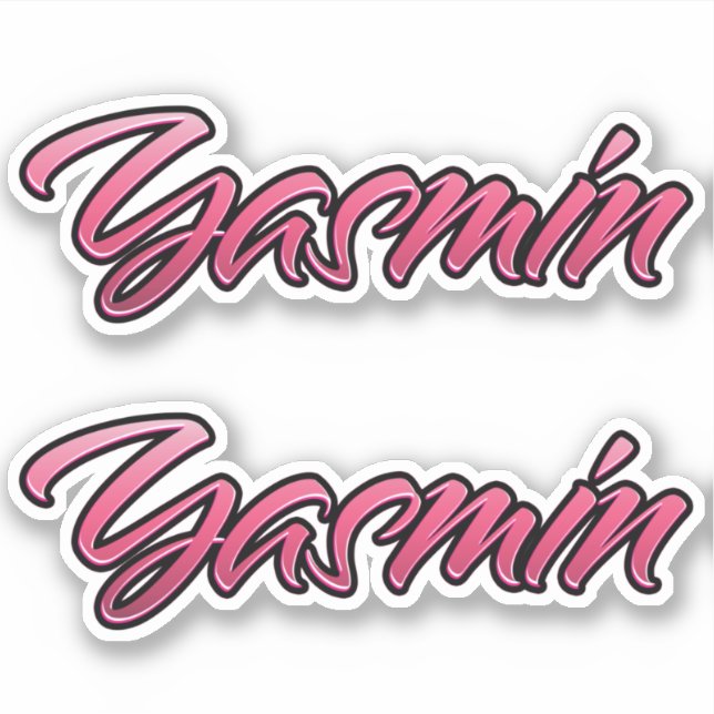 Yasmin faded pink sticker sticker embroiderset