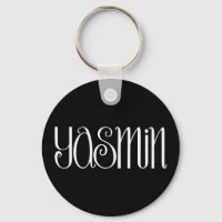 Yasmin white Keyring