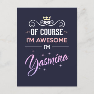 Yasmina Of Course I'm Awesome Postcard