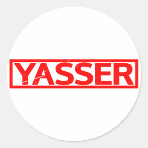 Yasser Stamp Classic Round Sticker