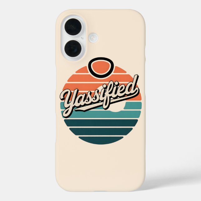 Yassified Retro Sunset Case-Mate iPhone Case (Back)