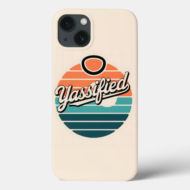 Yassified Retro Sunset Case-Mate iPhone Case (Back)