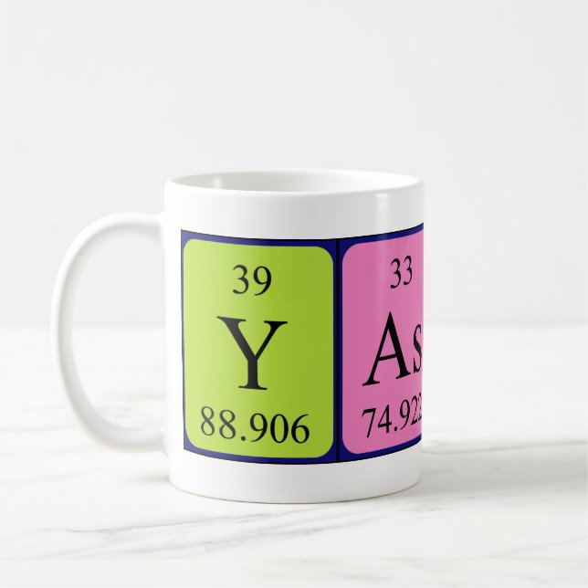 Yassine periodic table name mug (Left)