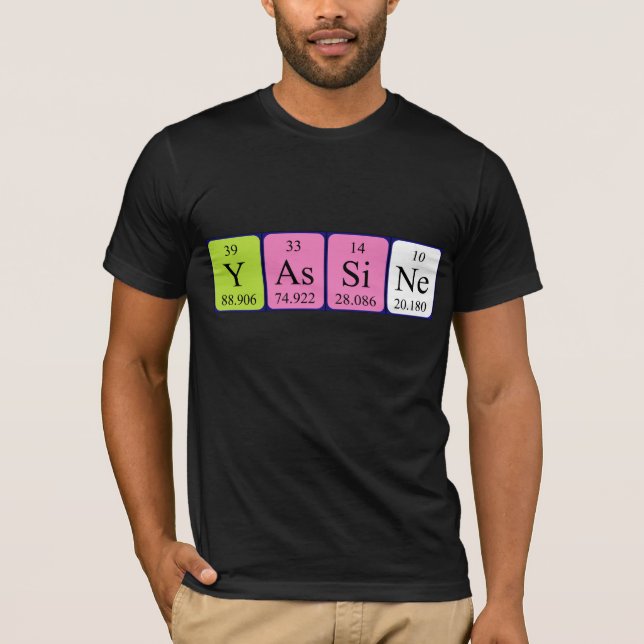 Yassine periodic table name shirt (Front)