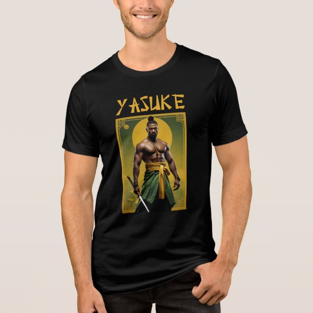 Yasuke Black Samurai Martial Arts Gift Tri-Blend Shirt (Front)