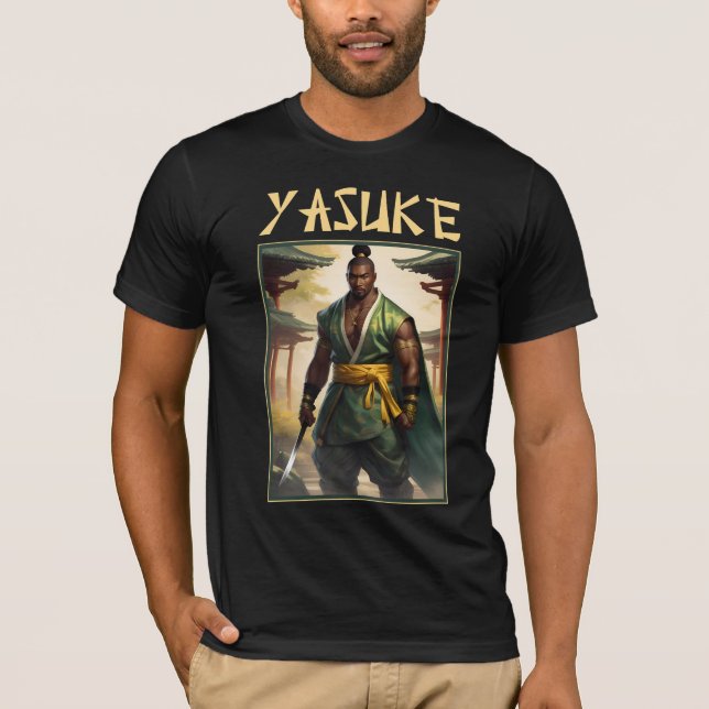 Yasuke Martial Arts Samurai Art T-Shirt (Front)